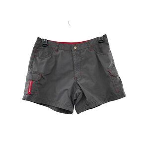 O’Neill Cargo Shorts Juniors 3 Gray Red Surf West Coast Beach Style Low Rise Y2K